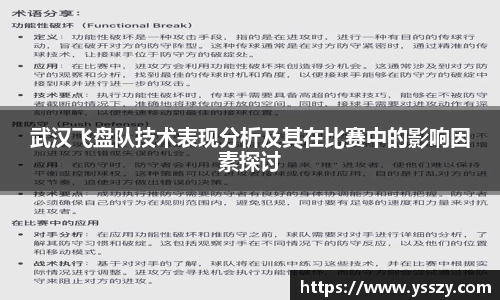 武汉飞盘队技术表现分析及其在比赛中的影响因素探讨